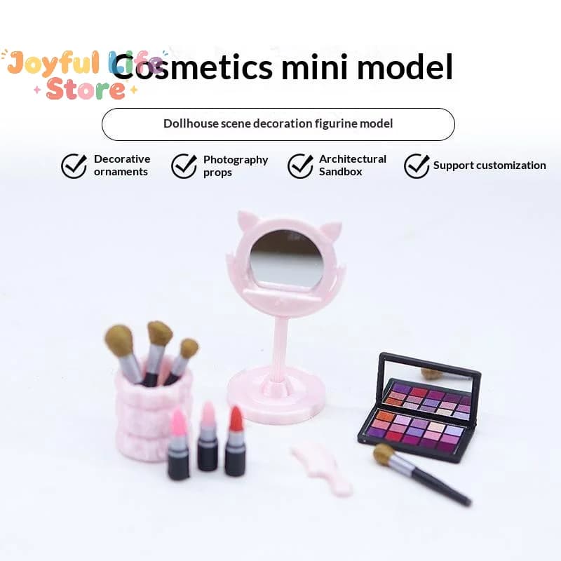 1Pcs Simulated Miniature Dollhouse Makeup Brush Cosmetic For Doll Accessory Toys