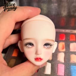 In Stock Hand Painted 1/6 Bjd Doll Head Finished Makeup Mjd Replacement Head, Removable Eyeballs Doll Parts