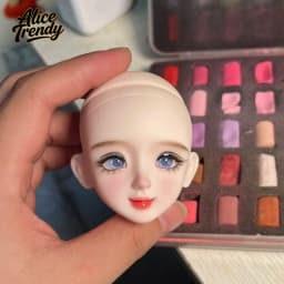 In Stock Hand Painted 1/6 Bjd Doll Head Finished Makeup Mjd Replacement Head, Removable Eyeballs Doll Parts