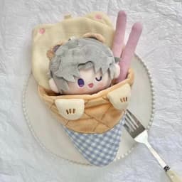 Cute 10cm Cotton Doll Accessories Cartoon Cat Dog Crepe Shaped Doll Bag Exquisite Plush Doll Outfit Diy Collectable Toy Gift