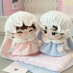 Autumn Winter Doll Clothes for 10cm Bunny Series Cotton Doll Peach Blueberry Themed Outfit Cute Warm Costume Plush Toy Supplies