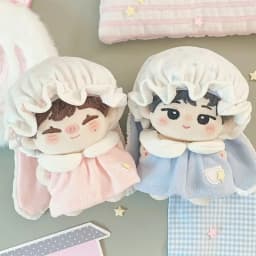 Autumn Winter Doll Clothes for 10cm Bunny Series Cotton Doll Peach Blueberry Themed Outfit Cute Warm Costume Plush Toy Supplies