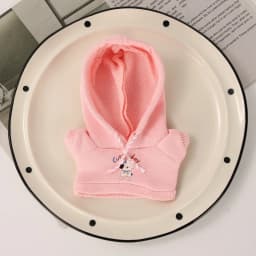 Mini Doll Hoodie Sweatshirt Printed Pattern Drawstring Hooded Top Casual Doll Outfit Clothes Accessories Trendy Plush Doll
