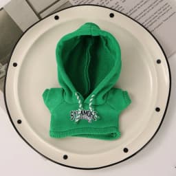Mini Doll Hoodie Sweatshirt Printed Pattern Drawstring Hooded Top Casual Doll Outfit Clothes Accessories Trendy Plush Doll