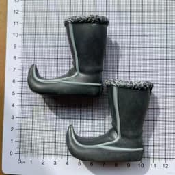 Male Doll Fashion Boots - Black Brown Gray DIY Accessory Shoes Decorative Parts for Collectible Figures