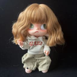 Trendy Doll Decoration Chicken Rolls Wig Cover BJD SD Doll Dress Up Accessories 2D Doll DIY Fashion High Temperature Silk Wig