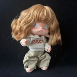 Trendy Doll Decoration Chicken Rolls Wig Cover BJD SD Doll Dress Up Accessories 2D Doll DIY Fashion High Temperature Silk Wig