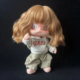 Trendy Doll Decoration Chicken Rolls Wig Cover BJD SD Doll Dress Up Accessories 2D Doll DIY Fashion High Temperature Silk Wig
