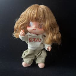 Trendy Doll Decoration Chicken Rolls Wig Cover BJD SD Doll Dress Up Accessories 2D Doll DIY Fashion High Temperature Silk Wig