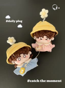 Generic Cotton Doll Clothes Set 10Cm 15Cm Plush Doll Outfit Flower Hat Uniform Suit For Stuffed Cotton Doll Accessories