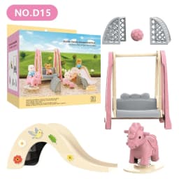 1:12 Dollhouse Miniature Furniture Set Mini Fridge Stove Sink Toilet Washing Machine Dining Table Chair Pretend Play Accessory