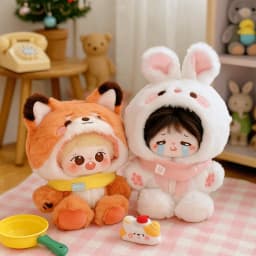 Cute Outfit 20cm Baby Clothes Fox Bunny Doll Clothes Doll Clothing Doll Costume