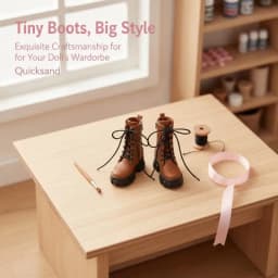 1 Pair OB22 Doll High Ankle Boots 1/8 Scale Durable Plastic Cool Shoes for Doll DIY Dress Up Hobby Supplies