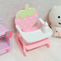 New Kawaii 3D Printed Strawberry Chair 10cm Cotton Doll Furniture Mini Cute Doll Korean Accessories DIY Scene Decoration Gift