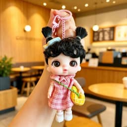 Cute 10cm Doll Keychain Bag Pendant for Bjd Doll Dolls for Girls Mini Dolls Mobile phone Decoration