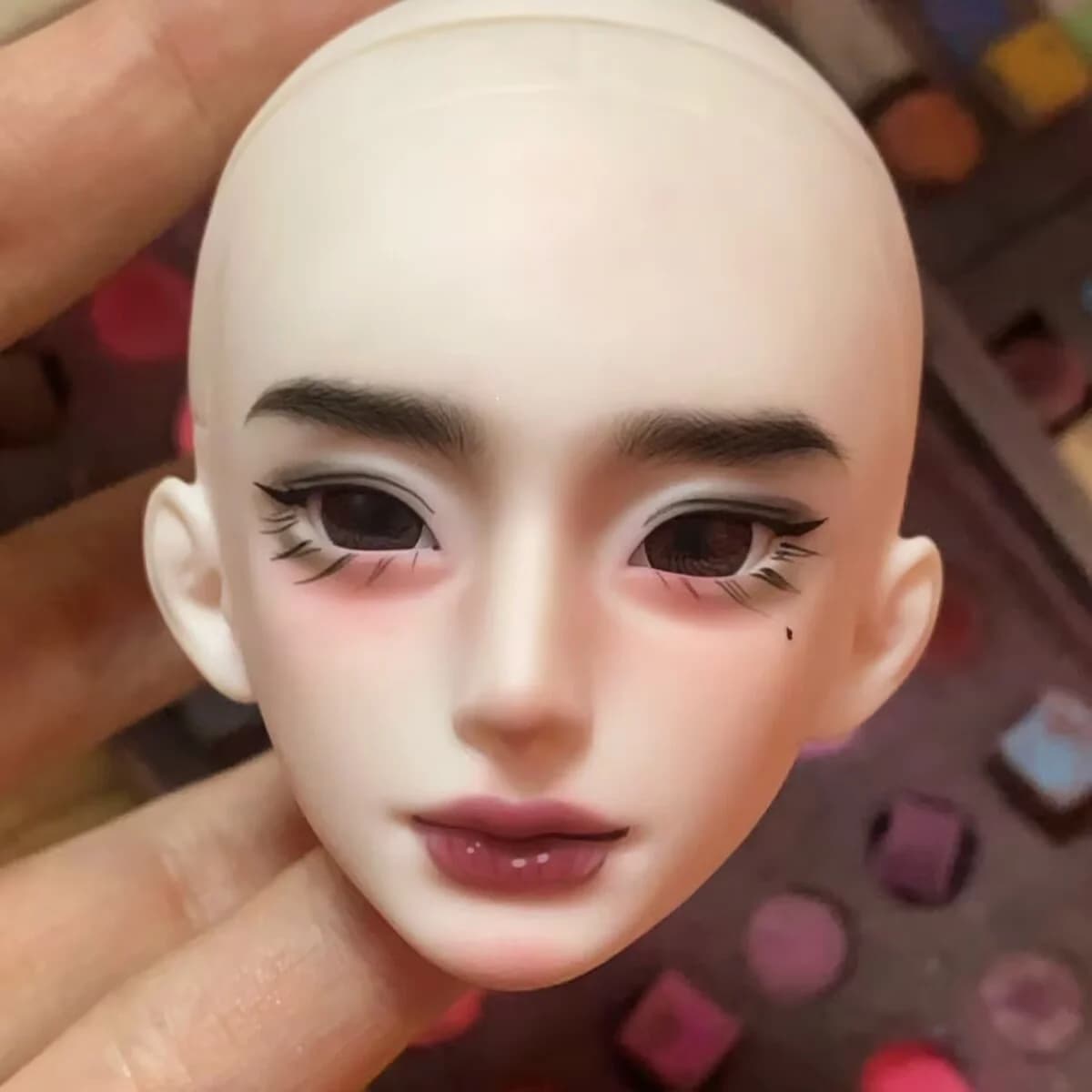 Hand Painted Bjd Doll Head 1/3 1/4 1/6 Scale Male Resin Doll Head Custom Makeup Mjd Doll Accessory For Adult Collectors