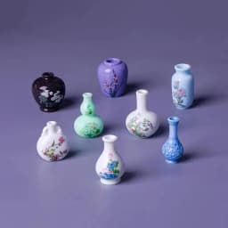 8Pcs Mini Vase Resin Figurine Imitation Porcelain Bottle Creative Micro Landscape Ornament DIY Home Desktop Decor Accessories