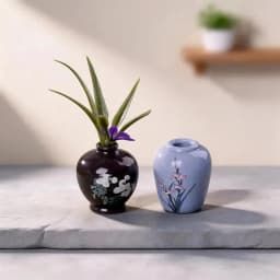 8Pcs Mini Vase Resin Figurine Imitation Porcelain Bottle Creative Micro Landscape Ornament DIY Home Desktop Decor Accessories