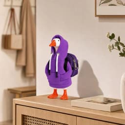 7 Inch Goose Clothes Outfits Hoodie Backpack Porch Duck Sweatshirt Tabletop Desktop Statues Lawn Garden Yard Decor Party Gifts