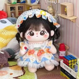 Multiple Styles 20cm Cotton Doll Clothes Cute Cherry Print Lace Dress Summer Fresh Outfit For Plush Doll Girl'S Birthday Gift