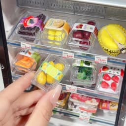 1 Set1/6 Scale Dollhouse Miniature FoodSupermarket Vegetable&Fruit Set withClear Display Box Doll Accessories Toy for Collectors
