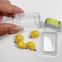 1 Set1/6 Scale Dollhouse Miniature FoodSupermarket Vegetable&Fruit Set withClear Display Box Doll Accessories Toy for Collectors