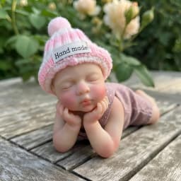 6 Inch/15 cm Cleanable Mini Full Silicone Reborn Doll Luna, Hand Painted Skin, Silky Lifelike Texture, Bebe Reborn De Silicona