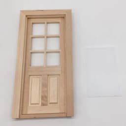 1/12 Dollhouse Miniature Wood Door Unpainted DIY Accessories Model Toys
