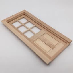 1/12 Dollhouse Miniature Wood Door Unpainted DIY Accessories Model Toys