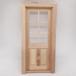 1/12 Dollhouse Miniature Wood Door Unpainted DIY Accessories Model Toys