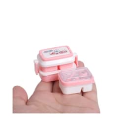 1:6 Doll House Dccessories Dollhouse Lunch Box Set Kitchen Props Cartoon Simulated Dinner Box Miniature Bento Box Model