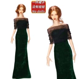 New Style Toy Accessories Gift, Pretty Fitted Mermaid Long Gown Dress for BB FR 1/6 Scale 30cm Dolls