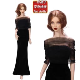 New Style Toy Accessories Gift, Pretty Fitted Mermaid Long Gown Dress for BB FR 1/6 Scale 30cm Dolls