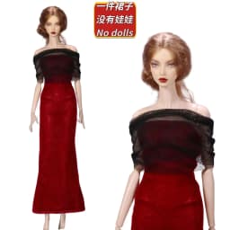 New Style Toy Accessories Gift, Pretty Fitted Mermaid Long Gown Dress for BB FR 1/6 Scale 30cm Dolls