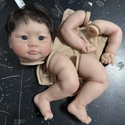 19Inch Already Painted Kits/Unpainted Kit Lifelike Reborn Lali Doll Kit Soft Touch Fresh Color DIY Doll Parts With Cloth Body