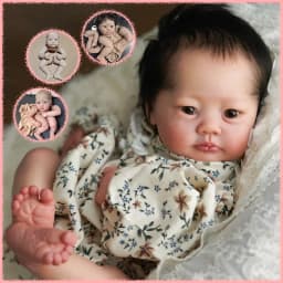 19Inch Already Painted Kits/Unpainted Kit Lifelike Reborn Lali Doll Kit Soft Touch Fresh Color DIY Doll Parts With Cloth Body