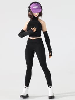 1/6 Scale Female Yoga Wear Set Hooded Jacket Clothes Outfit, Doll Clothing Accessory for 12 Inch Female Action Figure Bodies Par