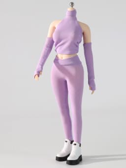 1/6 Scale Female Yoga Wear Set Hooded Jacket Clothes Outfit, Doll Clothing Accessory for 12 Inch Female Action Figure Bodies Par