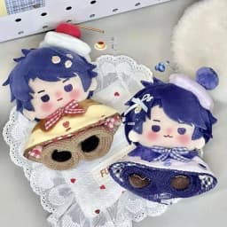10cm Doll Cloak Cape Outfit Cute Hooded Clothes For Pudding Nunu Sea‑star Body Cotton Plush Doll Costume Accessories