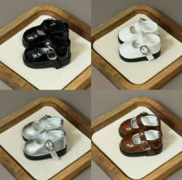 Mini PU Leather Shoes Fit ZSIGA Figure 20cm Cotton Doll 1/6 BJD Doll Formal Shoes Mini Doll Footwear Dress Up  Accessories