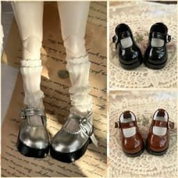 Mini PU Leather Shoes Fit ZSIGA Figure 20cm Cotton Doll 1/6 BJD Doll Formal Shoes Mini Doll Footwear Dress Up  Accessories