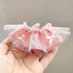 Tulle Skirt Doll Outfit for 10cm Plush Doll, Handmade DIY Doll Clothes, Mesh Dress for 1/8 BJD Doll