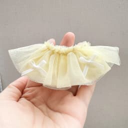 Tulle Skirt Doll Outfit for 10cm Plush Doll, Handmade DIY Doll Clothes, Mesh Dress for 1/8 BJD Doll