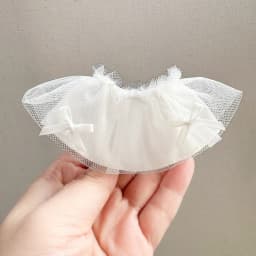 Tulle Skirt Doll Outfit for 10cm Plush Doll, Handmade DIY Doll Clothes, Mesh Dress for 1/8 BJD Doll