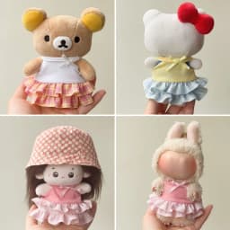 Original 10cm Trendy Doll Outfits for Crybaby Labubu Doll Dresses Cute Mini Doll Dress Up Replacement Clothes