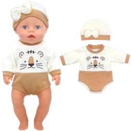 17 Inch Baby Doll Boy Outfit Green T-shirt Overalls for 43cm 18 Inch Doll Clothes Rompers