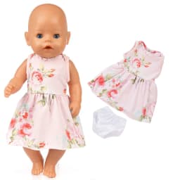 17 Inch Baby Doll Boy Outfit Green T-shirt Overalls for 43cm 18 Inch Doll Clothes Rompers