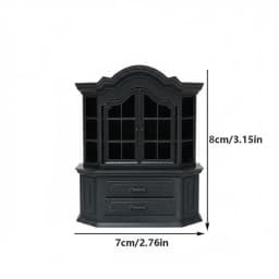 {H} 1Pcs DIY Craft Project Tiny House Furniture Bookcase Miniature Plastic Cabinet For Dollhouses Bedroom Living Room Decor