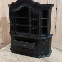 {H} 1Pcs DIY Craft Project Tiny House Furniture Bookcase Miniature Plastic Cabinet For Dollhouses Bedroom Living Room Decor