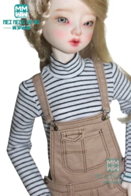 BJD Dolls Accessories Clothes Fits 43-45cm 1/4 MSD MK YOSD Fashionable PU Leather Clothes Denim Overalls Vests
